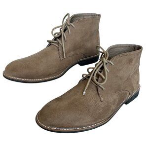 Old Navy Mens 11 Suede Chukka Boots Tan Y2K Ankle Lace Up Comfort Shoe Timeless